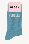 Chaussettes à Paillettes Rebelle - Bleu Turquoise