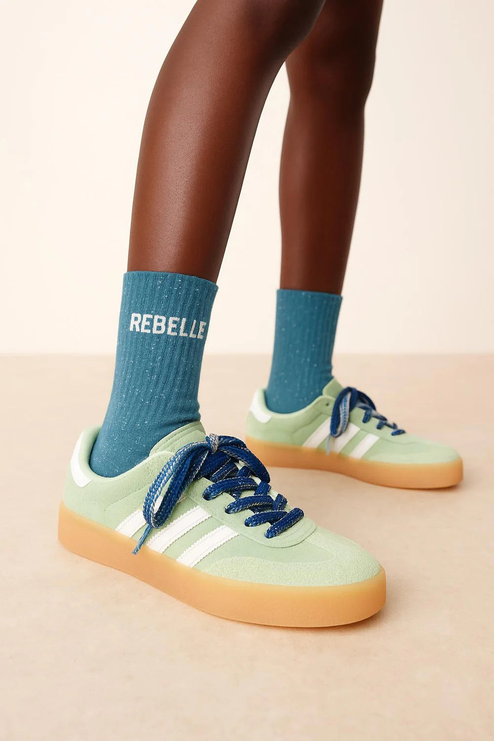 Chaussettes à Paillettes Rebelle - Bleu Turquoise